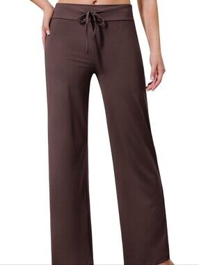 Amazon Wide-Leg Drawstring Pants - Brown